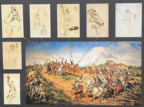 Posicionamento de esboços Pedro Américo