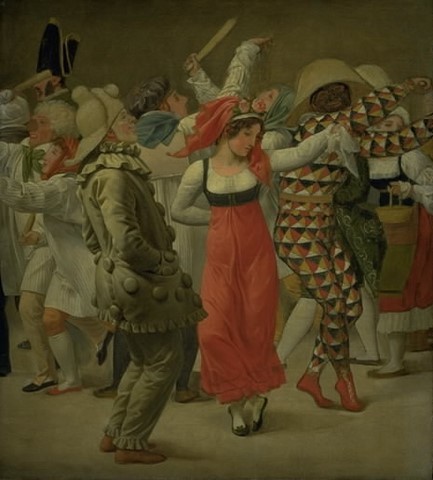 fragmento de Christoffer Wilhelm Eckersberg (1783-1853) - Carnival in Rome, 1828 