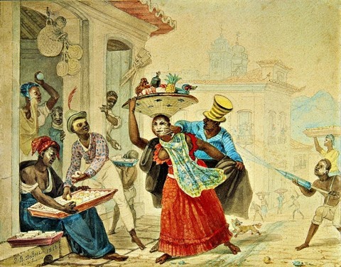 Jean-Baptiste Debret - O entrudo no Rio de Janeiro, 1823 