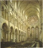 Vista da nave central da catedral de Notre-Dame de Laon ( segunda metade do século XII)
